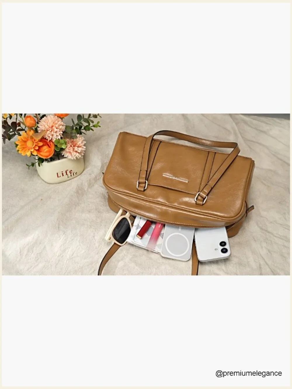 Faux Suede Shoulder Purse Hobo Handbag Boston Style Satchel East West Bag
